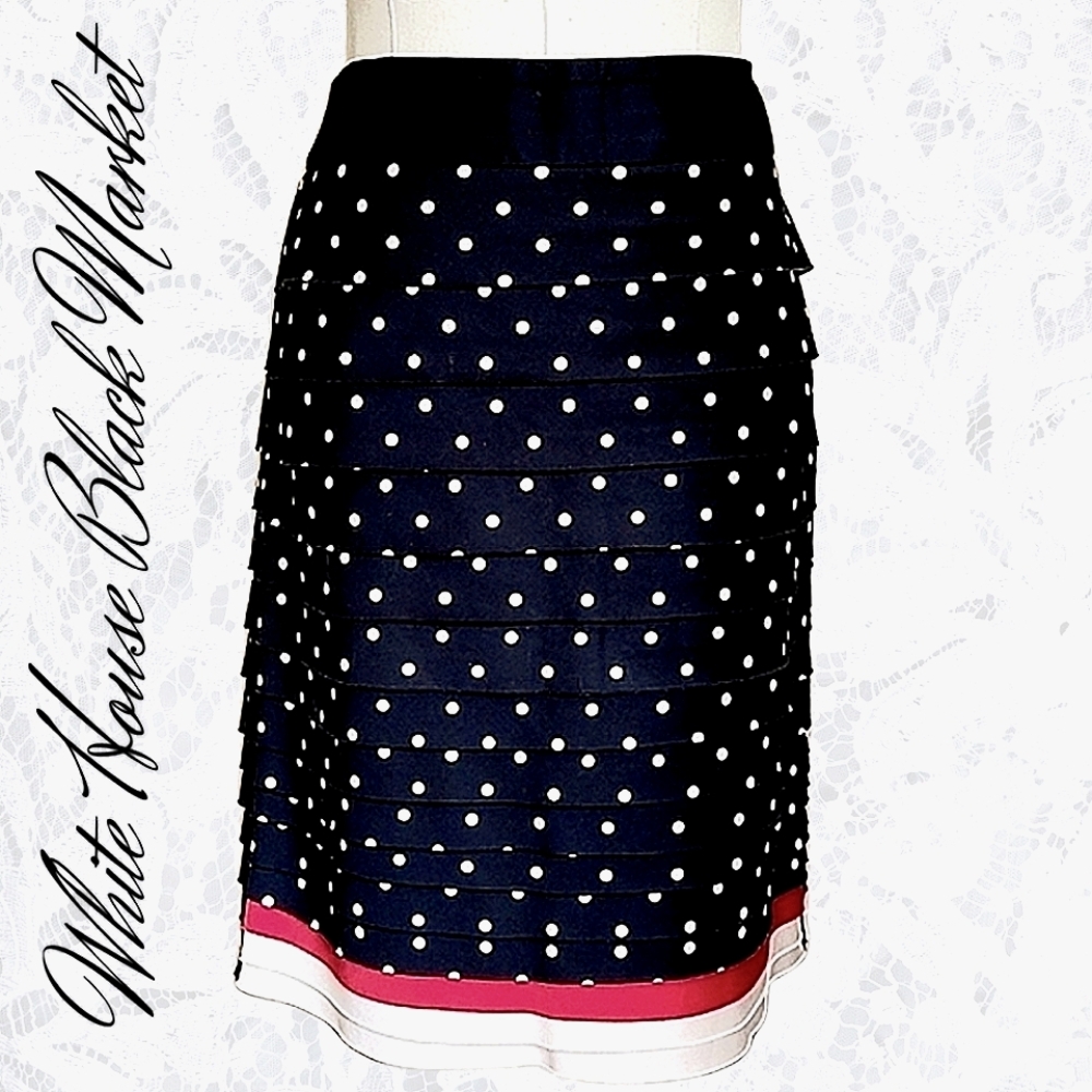 White House Black Market Polka Dot Skirt